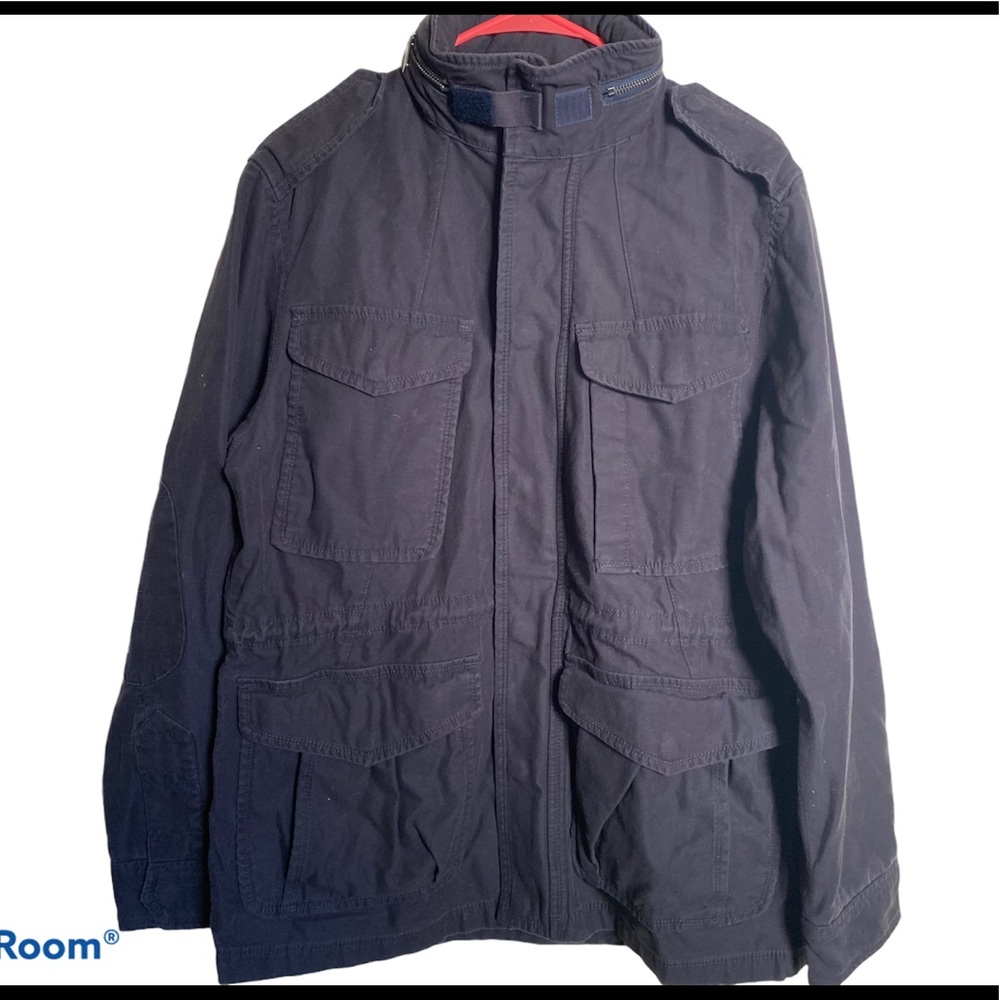 Nautica Black 100% Cotton Utility Jacket -Small